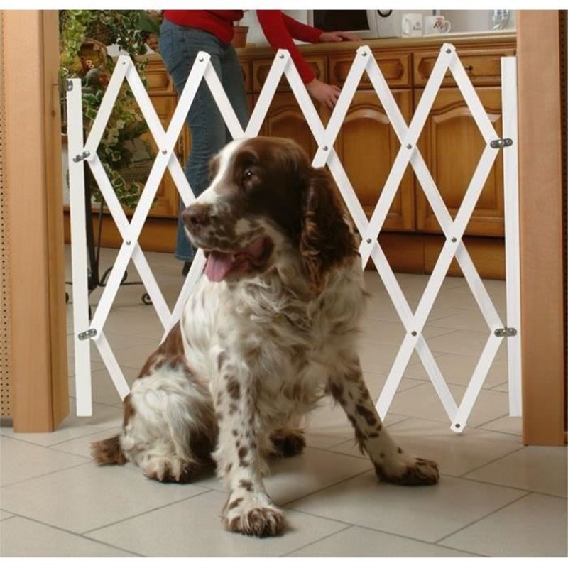 Image secondaire de Barriere bois blanc animaux - NORDLINGER PRO - Stop'Fix - Extensible 0,60-1,10m - Installation rapide
