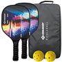 Set de Pickleball - SCHILDKRÖT - Jeu de raquettes - 2 raquettes + 2 balles