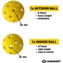 Set de Pickleball - SCHILDKRÖT - Jeu de raquettes - 2 raquettes + 2 balles