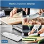 TEFAL Ever Sharp Couteau de cuisine Santoku 16,5 cm, Aiguiseur intégré, Technologie sécurisée, Acier inoxydable allemand K257902