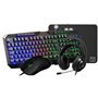 Pack Gamer 4 en 1 - The G-Lab - COMBO NATRIUM - Souris Filaire - Clavier Filaire - Casque Filaire - Tapis de Souris