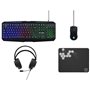 Pack Gamer 4 en 1 - The G-Lab - COMBO NATRIUM - Souris Filaire - Clavier Filaire - Casque Filaire - Tapis de Souris