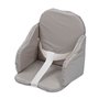 Coussin De Chaise Haute Bébé - TINEO - Évolutive - PVC - Sangles De Sécurité - Facile a Laver - 27x26x33cm Gris