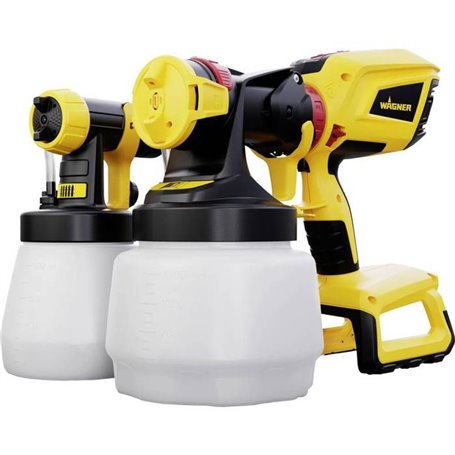 Pistolet a peinture - WAGNER - Universal Sprayer W600 Flexio 18V - réglable en continu, 0-500 ml/min - 2 godets et gicleurs