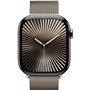 Apple Watch Series 10 GPS + Cellular - 46mm - Boîtier Natural Titanium - Bracelet Natural Milanese Loop - M/L