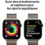 Apple Watch Series 10 GPS + Cellular - 46mm - Boîtier Natural Titanium - Bracelet Natural Milanese Loop - M/L