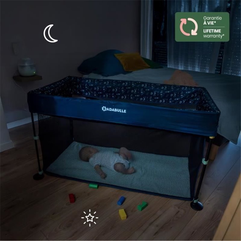 Image secondaire de Badabulle Lit Parapluie Easy Clip - Facile a plier et déplier - Lit Léger et Compact avec Sac de transport inclus - Matelas incl