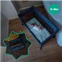 Badabulle Lit Parapluie Easy Clip - Facile a plier et déplier - Lit Léger et Compact avec Sac de transport inclus - Matelas incl