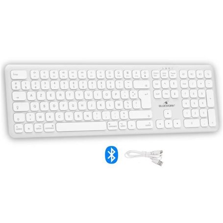 Clavier sans fil Bluetooth - BLUESTORK -  MAC - Full size - Compatible Mac - Blanc