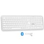 Clavier sans fil Bluetooth - BLUESTORK -  MAC - Full size - Compatible Mac - Blanc