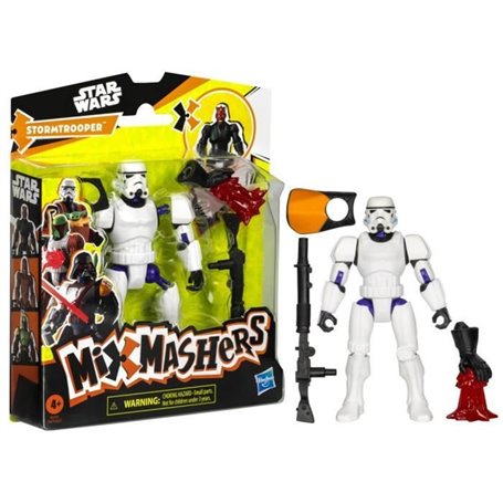 MixMashers Stormtrooper, figurine 12 cm personnalisable a mélanger et combiner avec accessoires, Star Wars, des 4 ans