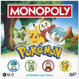 Monopoly Pokémon, jeu de société de plateau, 2 a 4 joueurs, jeux pour enfants et fans de Pokémon, env. 45 minutes, des 8 ans