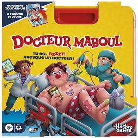 Docteur Maboul, jeu de plateau électronique avec mallette de transport tout-en-un, 2 façons de jouer, 1 joueur et plus, 10 minut