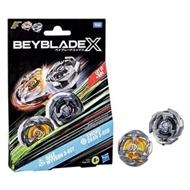 Beyblade X Dual Pack Gale Wyvern 3-60T et Sword Dran 3-80B, 2 toupies de compétition a rotation droite authentiques Takara Tomy,