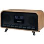 Radio-réveil Bluetooth - THOMSON - Vintage Cosy - 30W, Radio FM, Double alarme, Écran LCD, Chargeur USB-C, Alim. 230V