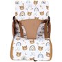 Rehausseur nomade - TINEO - 30 x 28 x 13 cm - Ultra Compact - Camel / Oursons