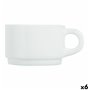 Tasse Luminarc Apilable Empilable Blanc verre 280 ml (6 Unités) (Pack 6x)
