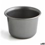 Moule à flan Quid Sweet Grey Noir Métal Ø 7,5 cm (48 Unités)