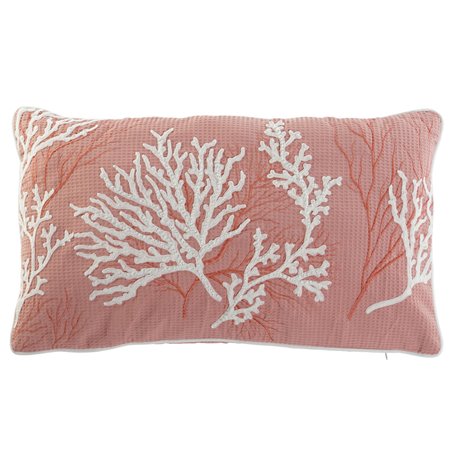 Coussin Home ESPRIT Blanc Corail méditerranéen 60 x 10 x 35 cm