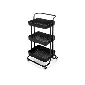 Chariot de Cuisine Kinvara WR4338-TJ PRO.1 Noir Métal polypropylène 42 x 86 x 35,5 cm 3 Compartiments