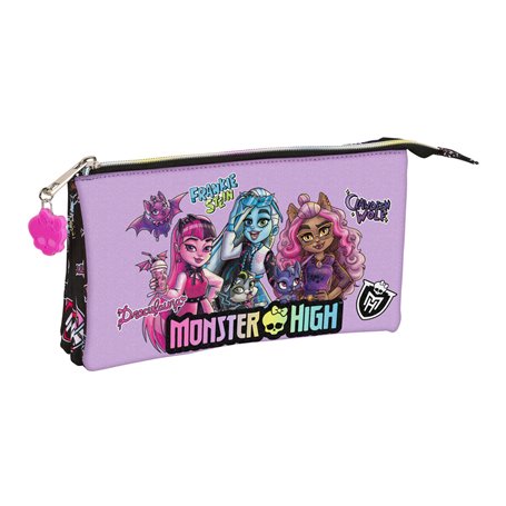 Trousse Fourre-Tout Double Monster High Creep Noir 22 x 12 x 3 cm