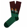 Chaussettes de Sport Jimmy Lion Gentle Cat Aubergine Marron