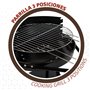 Roues de barbecue au charbon de bois Aktive Aluminium Métal émaillé Textilène 42 x 76,5 x 42 cm Noir