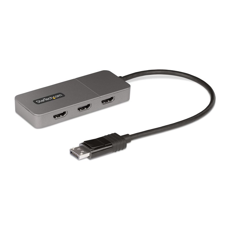 StarTech.com Hub MST à 3 Ports - DisplayPort vers 3x HDMI, Trois Moniteurs 4K 60Hz, Adaptateur Vidéo Multi-Moniteur DP 1.4, Câbl