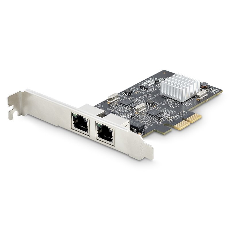 StarTech.com Carte Réseau PCIe à 2 Ports 2,5 Gbps NBASE-T, Intel I225-V - Carte Réseau pour PC - Carte Réseau Ethernet Multi-Gig