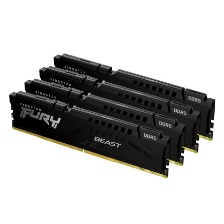 Kingston Technology FURY Beast 64 Go 5200 MT/s DDR5 CL40 DIMM (Kits de 4) Black XMP