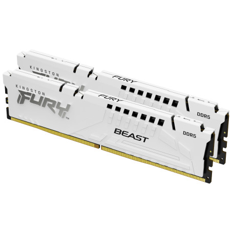 Kingston Technology FURY Beast 64 Go 6400 MT/s DDR5 CL32 DIMM (Kits de 2) White EXPO