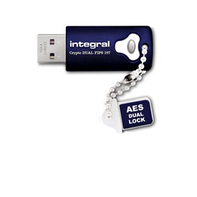 Integral 8GB Crypto Dual FIPS 197 Encrypted USB 3.0 lecteur USB flash 8 Go USB Type-A 3.2 Gen 1 (3.1 Gen 1) Bleu