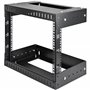 StarTech.com Rack Réseau Mural 8U à 2 Montants, Rack Serveur 19" à Cadre Ouvert avec Profondeur Ajustable, Rack de Données Mural