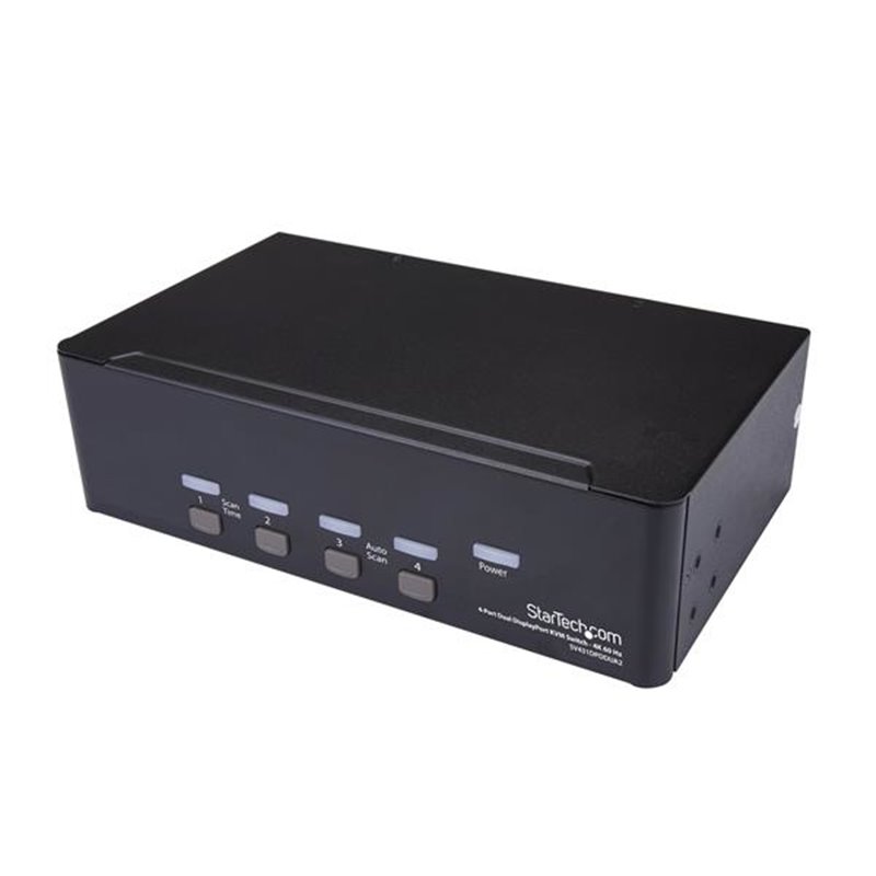 Image secondaire de StarTech.com Switch KVM double affichage DisplayPort 4K 60 Hz à 4 ports avec hub USB 2.0 intégré