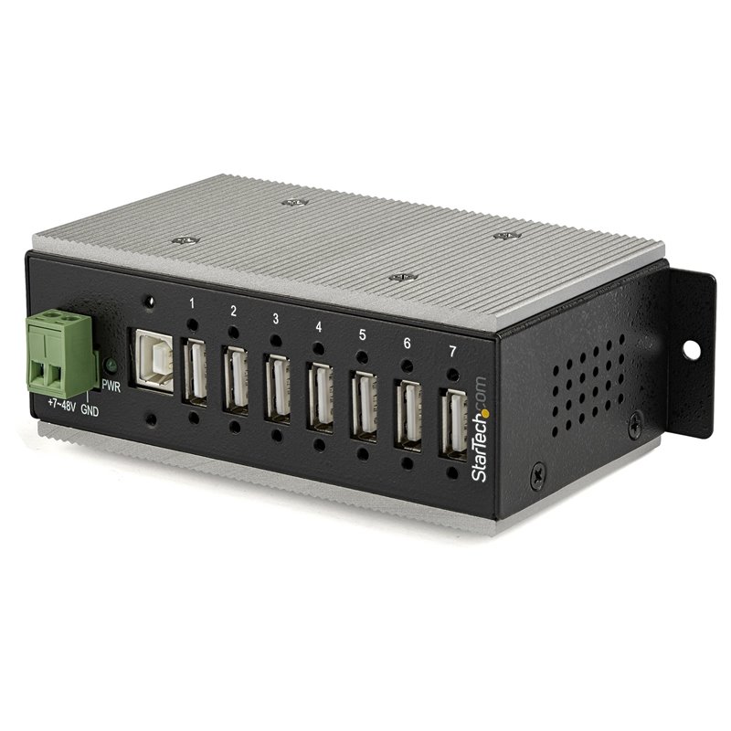 Image secondaire de StarTech.com Multiprise USB 2.0 industrielle à 7 ports avec protection électrostatique (ESD) 15 kV