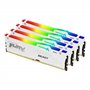 Kingston Technology FURY Beast 128 Go 5600 MT/s DDR5 CL40 DIMM (Kits de 4) White RGB XMP