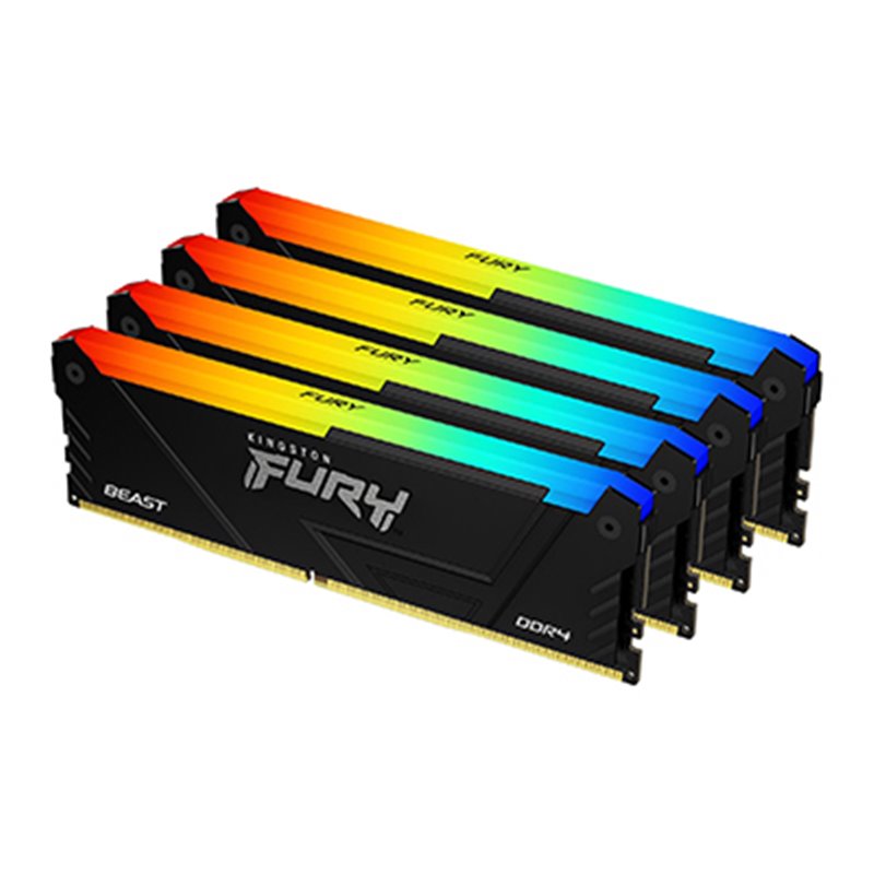 Image secondaire de Kingston Technology FURY 64GB 3200MT/s DDR4 CL16 DIMM (Kits de 4) 1Gx8 Beast RGB