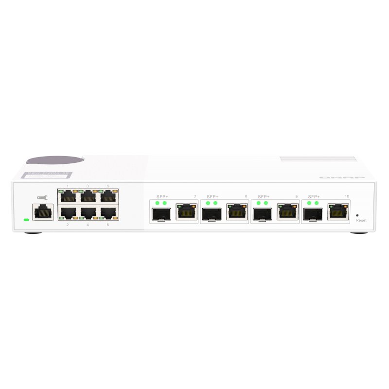 Image secondaire de QNAP QSW-M2106-4C commutateur réseau Géré L2 2.5G Ethernet (100/1000/2500) Blanc