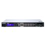 QNAP QGD-1600P Géré Gigabit Ethernet (10/100/1000) Connexion Ethernet, supportant l'alimentation via ce port (PoE) 1U Noir, Gris