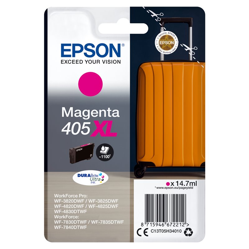 Image secondaire de Epson Singlepack Magenta 405XL DURABrite Ultra Ink