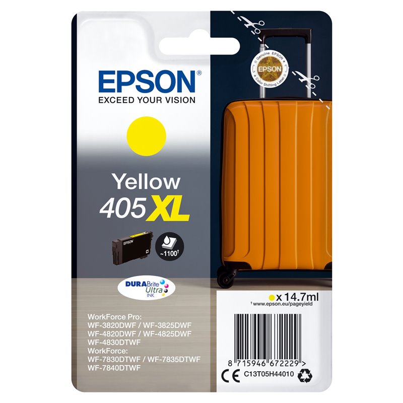 Image secondaire de Epson Singlepack Yellow 405XL DURABrite Ultra Ink
