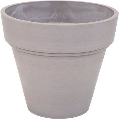 Pot - MEGA COLLECTIONS - Ecostone Planter - Ø 35 cm - H 30 cm - Taupe