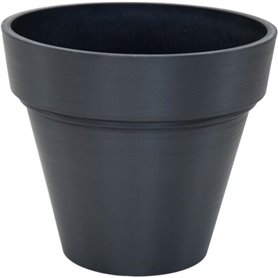 Pot - MEGA COLLECTIONS - Ecostone Planter - Ø 35 cm - H 30 cm - Noir