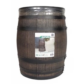 Récupérateur d'eau en forme de barrique - NATURE - En PE rotomoulé - 50 litres - Inclus accessoires