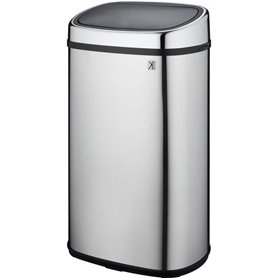 Poubelle de cuisine push - CITY - KITCHEN MOVE - 58 L - Ouverture simple pression - Inox avec cerclage