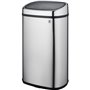 Poubelle de cuisine push - CITY - KITCHEN MOVE - 58 L - Ouverture simple pression - Inox avec cerclage