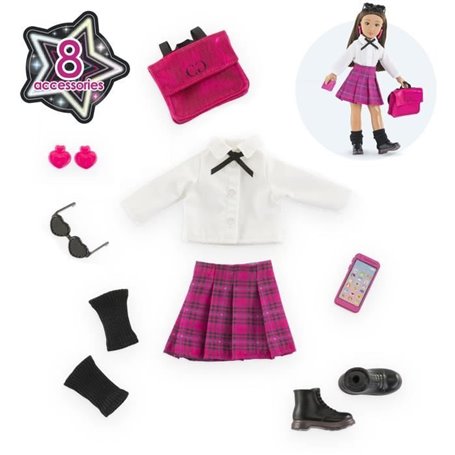 Accessoires poupée - COROLLE - Dressing College Anglais - 8 accessoires - des 4 ans