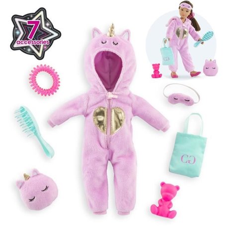 Accessoires poupée - COROLLE - Dressing Combinaison Licorne - 7 accessoires - 28 cm - Fille