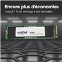 SSD interne - CRUCIAL - E100 - 480 Go - PCIe Gen4 NVMe M.2 - Jusqu'a 470 Mo/s