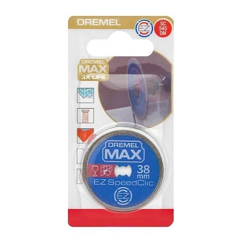 Image secondaire de Disque Diamant Haute longévité EZ SpeedClic Dremel Max S545 - ø38mm materiaux durs